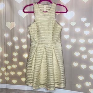 Charlotte Russe Sleeveless Dress Cream/Gold